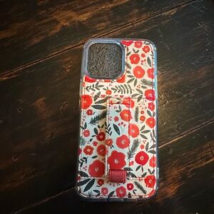 Walli iPhone 14 Pro Max Floral Pattern Phone Case with Stand